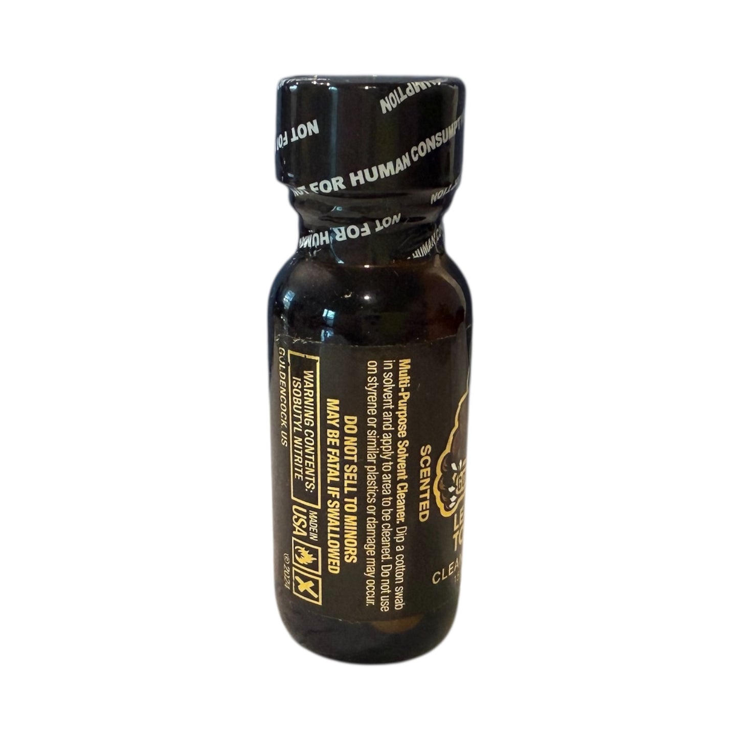 Golden C*ck Leather & Tobacco – 15mL VHS Head Cleaner for Rough Riders